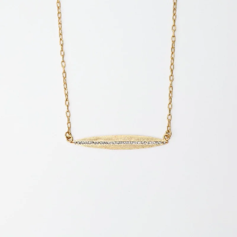 women's necklaces with layered design -Autumn Leaf Necklace - Gold Plate