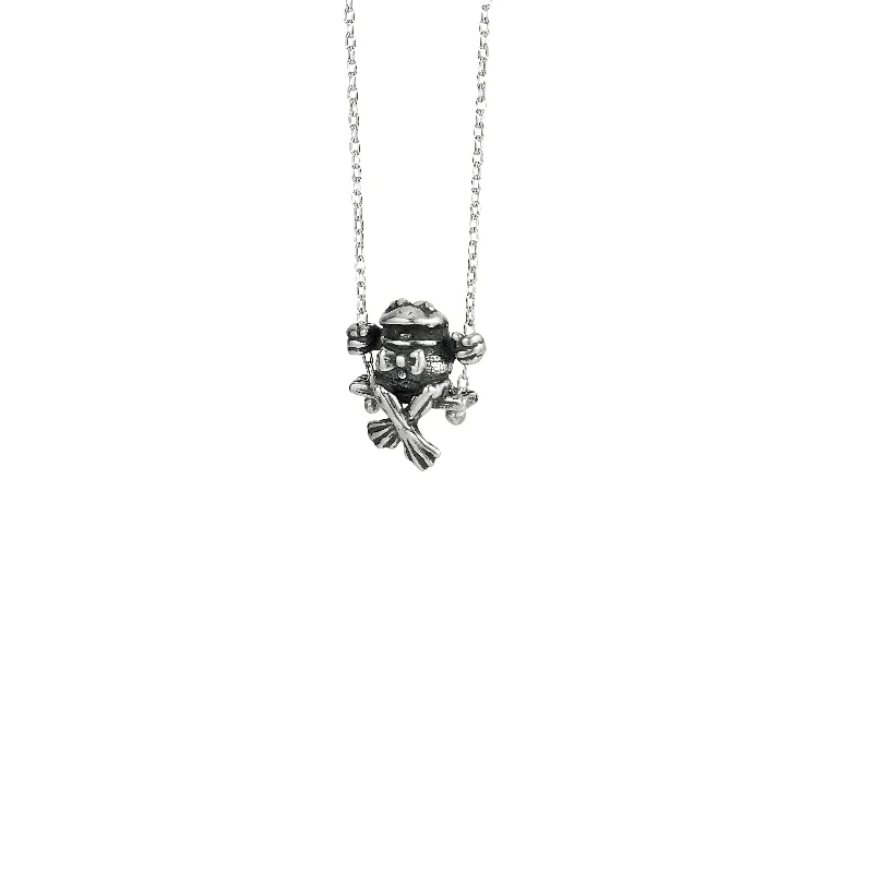 women's necklaces with layered look -Frog Bow Tie Swinging Necklace