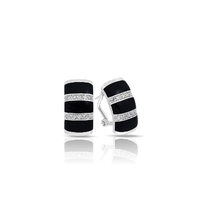 women's earrings with sun and moon design -Regal Stripe Earrings