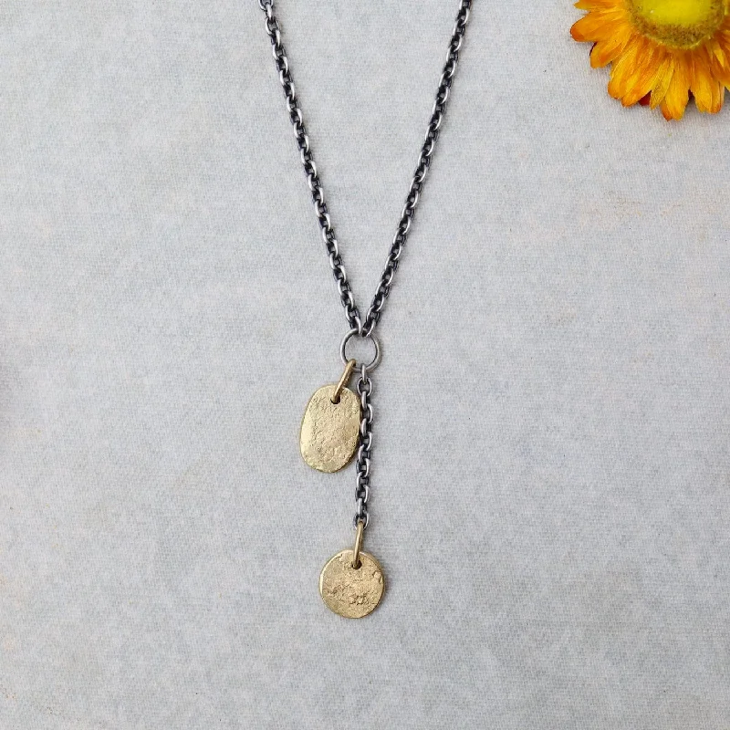 women's necklaces with heart design -18k Gold Mini Medallions Necklace