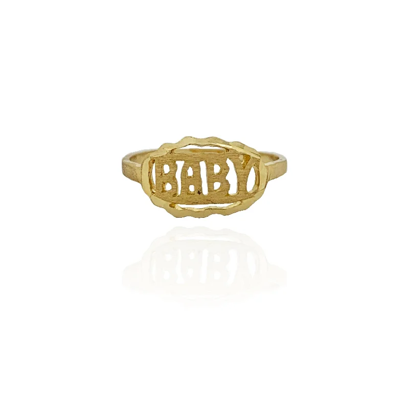 women's rings with emerald-cut stone -"BABY" Ring (14K)