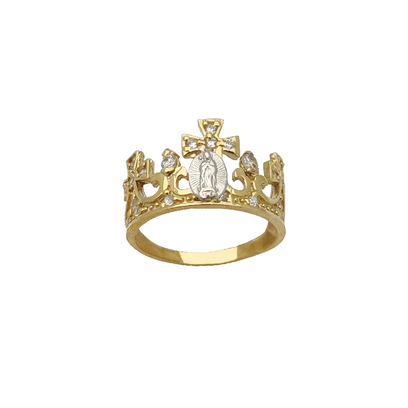 women's rings with infinity symbol -King's Crown Virgin Mary Ring (14K)