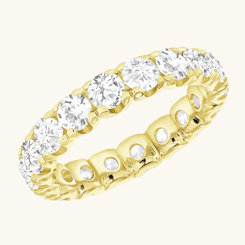 women's engagement rings with platinum setting -3.7mm Round Diamond Eternity Band