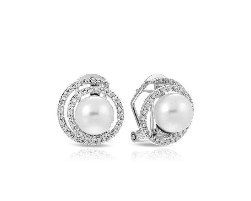 women's earrings with pearl drop -Théa Earrings