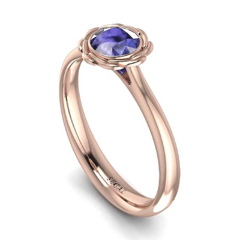 women's engagement rings with gemstone accents -Solitaire Minimalist Tanzanite Ring - Eden No. 202