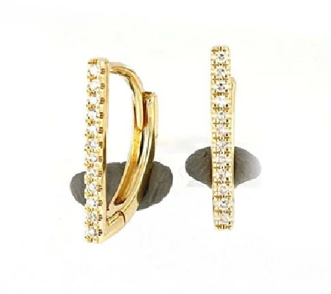 women's earrings with vintage-inspired look -Venetti Huggie Earrings