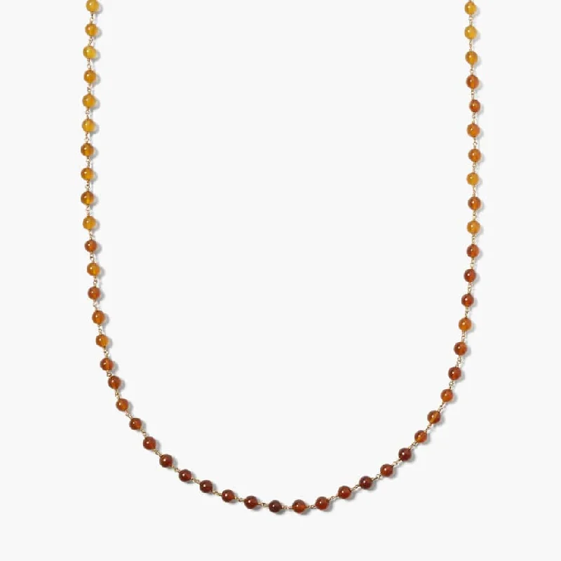 women's necklaces with unique gemstone -Lola Carnelian Necklace