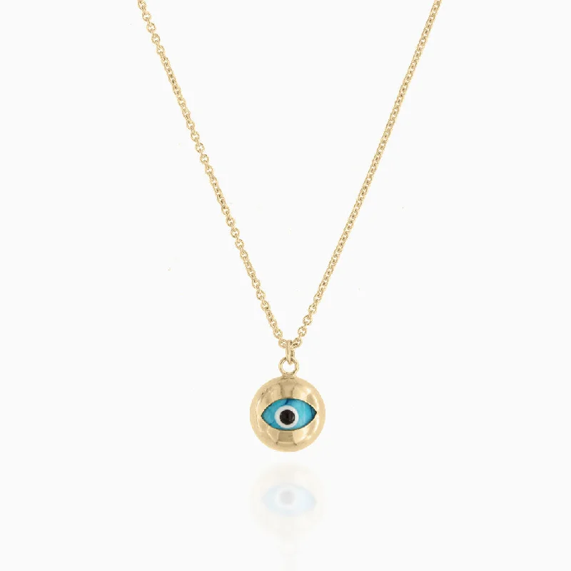 women's necklaces with intertwined pendants -Evil Eye Gold Pendant Necklace