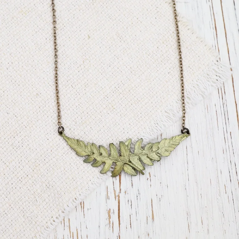 women's necklaces with emerald -Fern Dainty Necklace