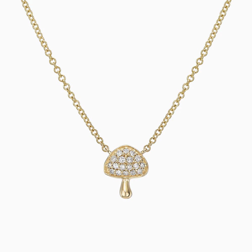 women's necklaces with pearl -14k Mini Toadstool Necklace