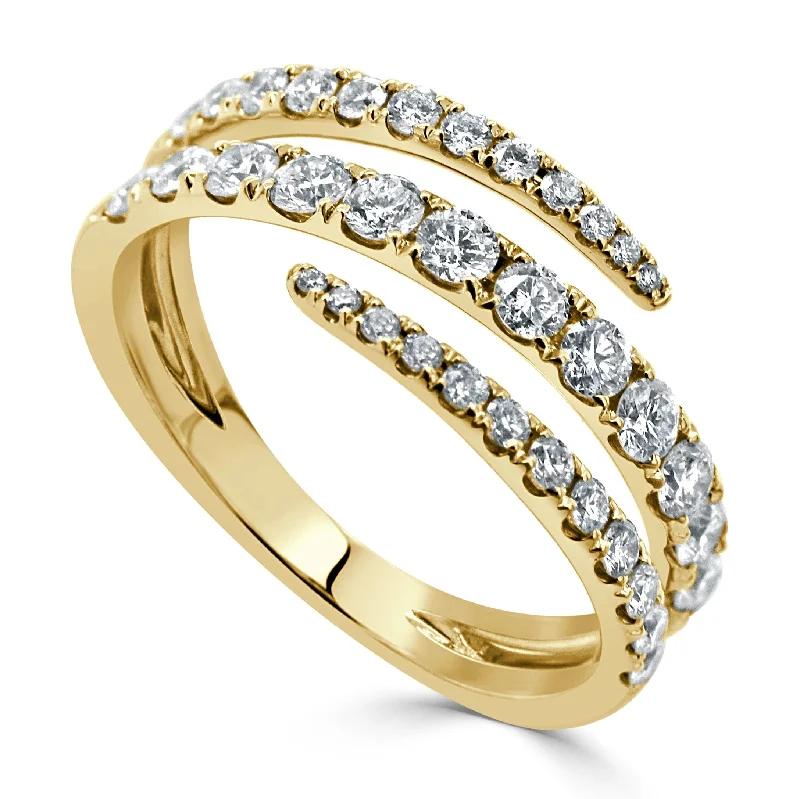 women's engagement rings with intricate setting -14k Gold & Diamond Wrap Ring