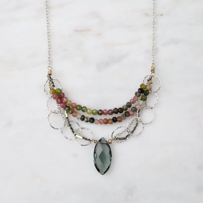 women's necklaces with celestial design -Rainbow Tourmaline Necklace