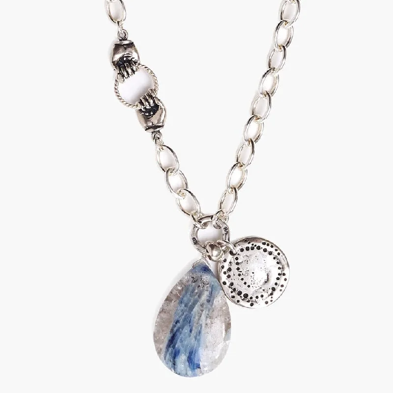 women's necklaces with radiant diamonds -Silver Kyanite Carpe Diem Necklace