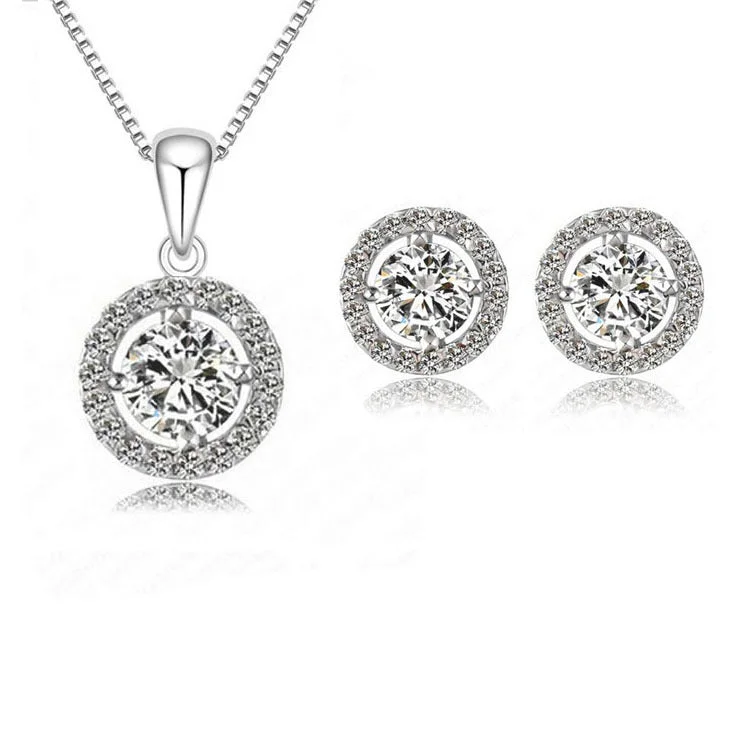 Necklace Ear Stud Two-Piece Set