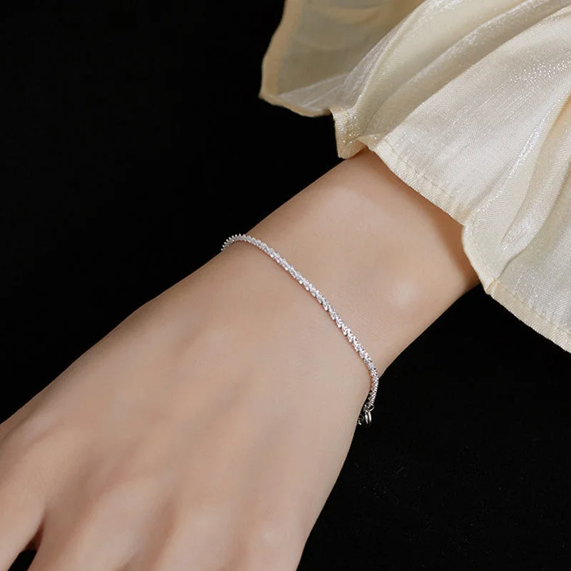 Sparkling Water Wave Chain Bracelet