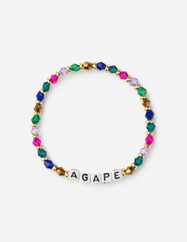 women's bracelets with minimalistic design -Agape Letter Bracelet