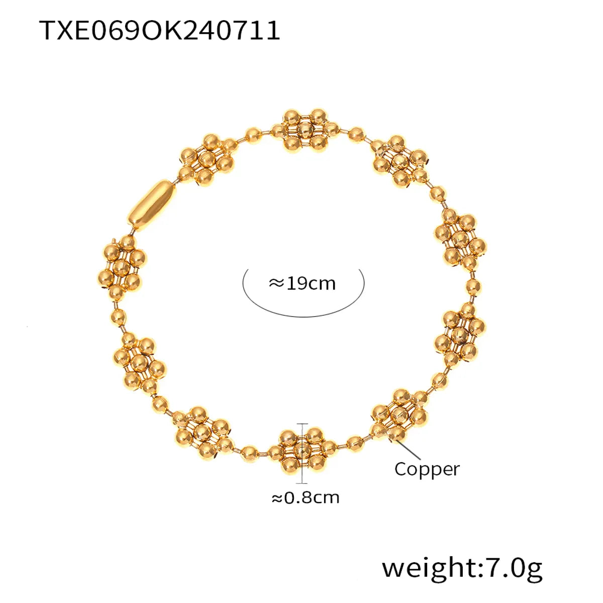 Single Bead Gold Bracelet