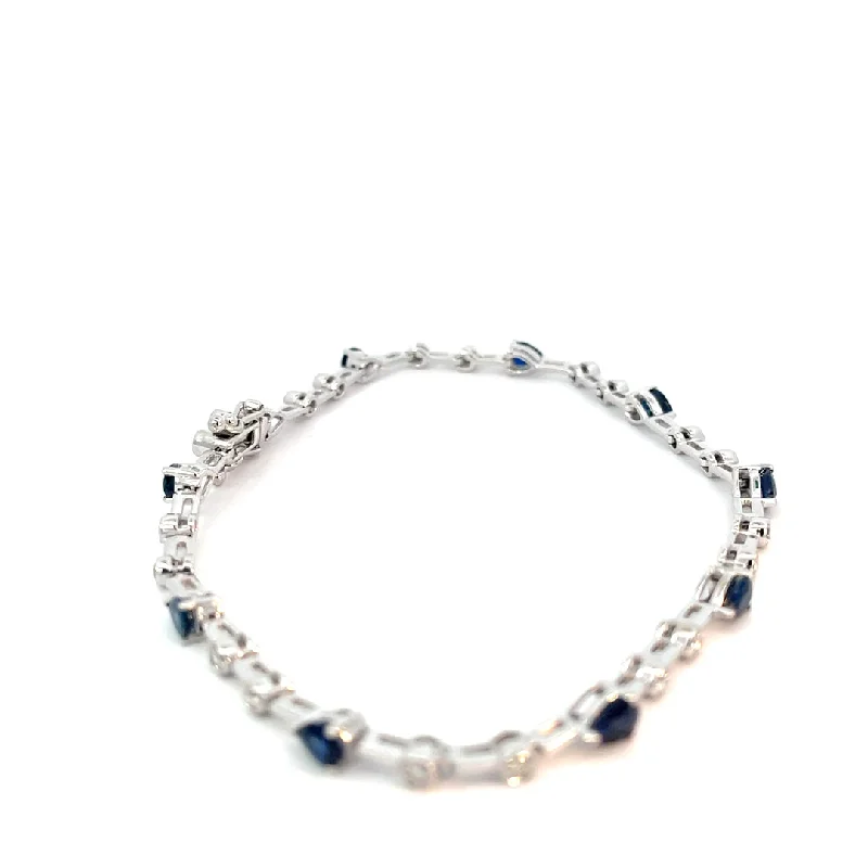 women's bracelets with chic bangle -Sapphires Bracelet