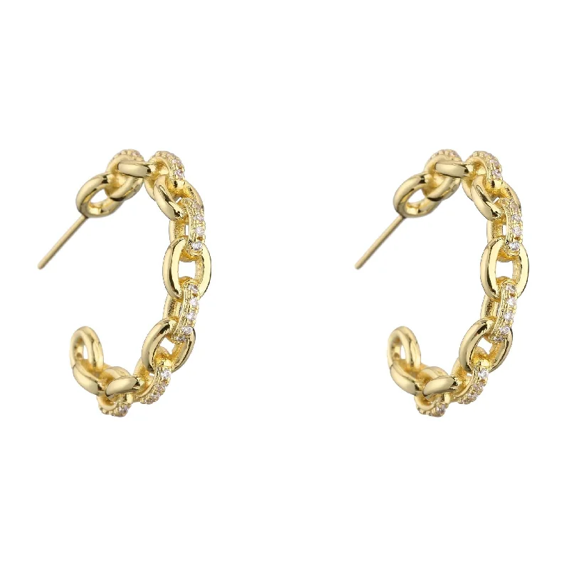 Gold Stud Earrings 1 Pair