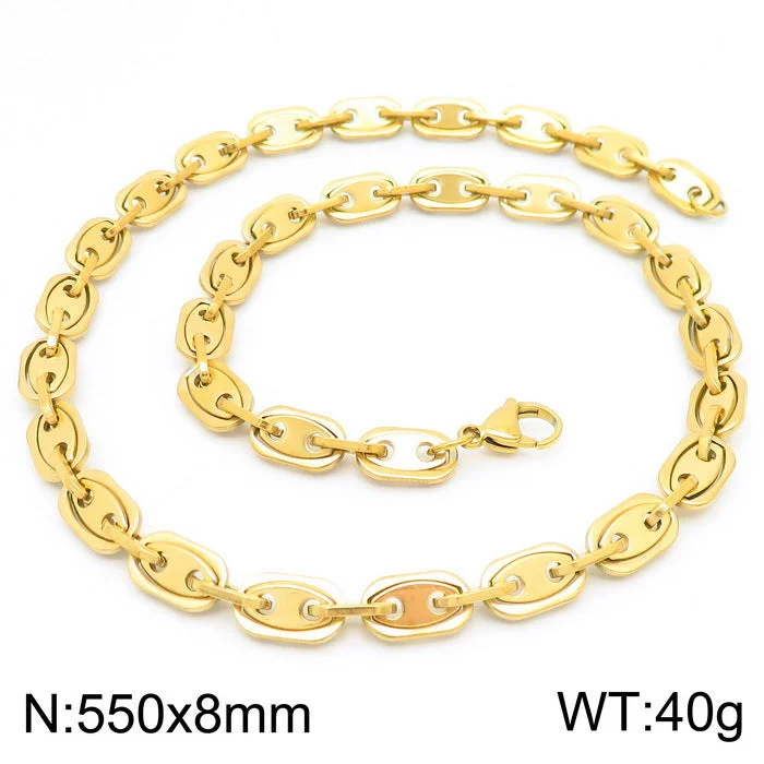 B Gold Necklace 55cm