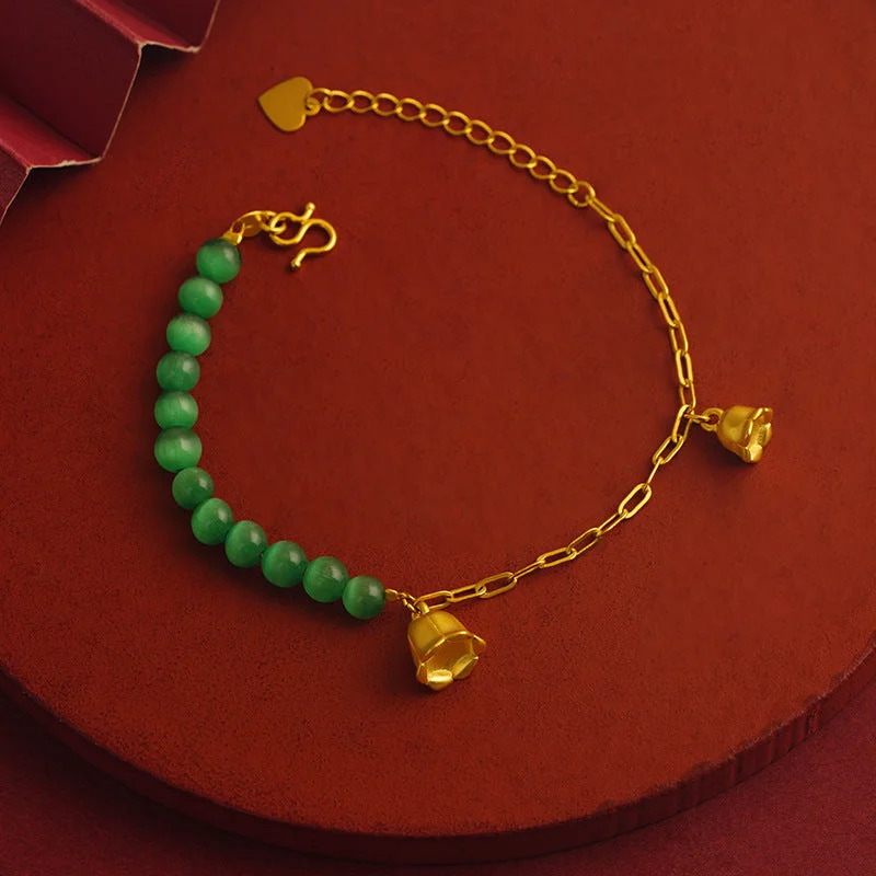 S2179 Lily-Green Gemstone Bracelet