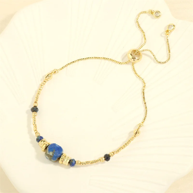 Miyuki Bead Blue Grain Stone Bracelet