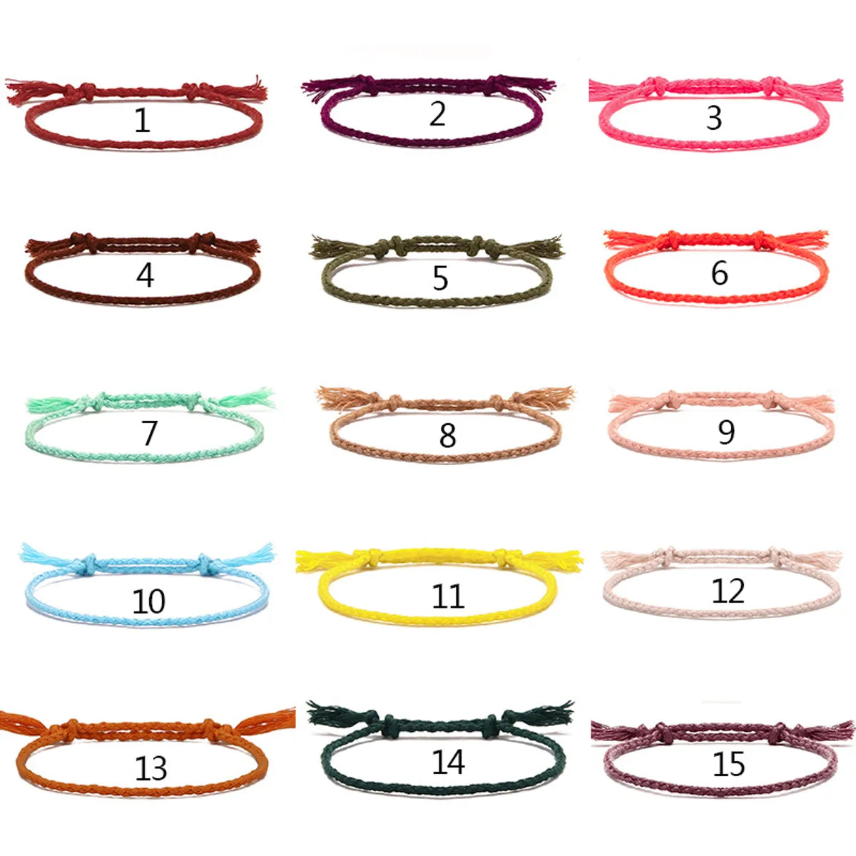 women's bracelets with interlocking rings -Simple Style Solid Color Cotton Knitting Women's Bracelets 1 Piece