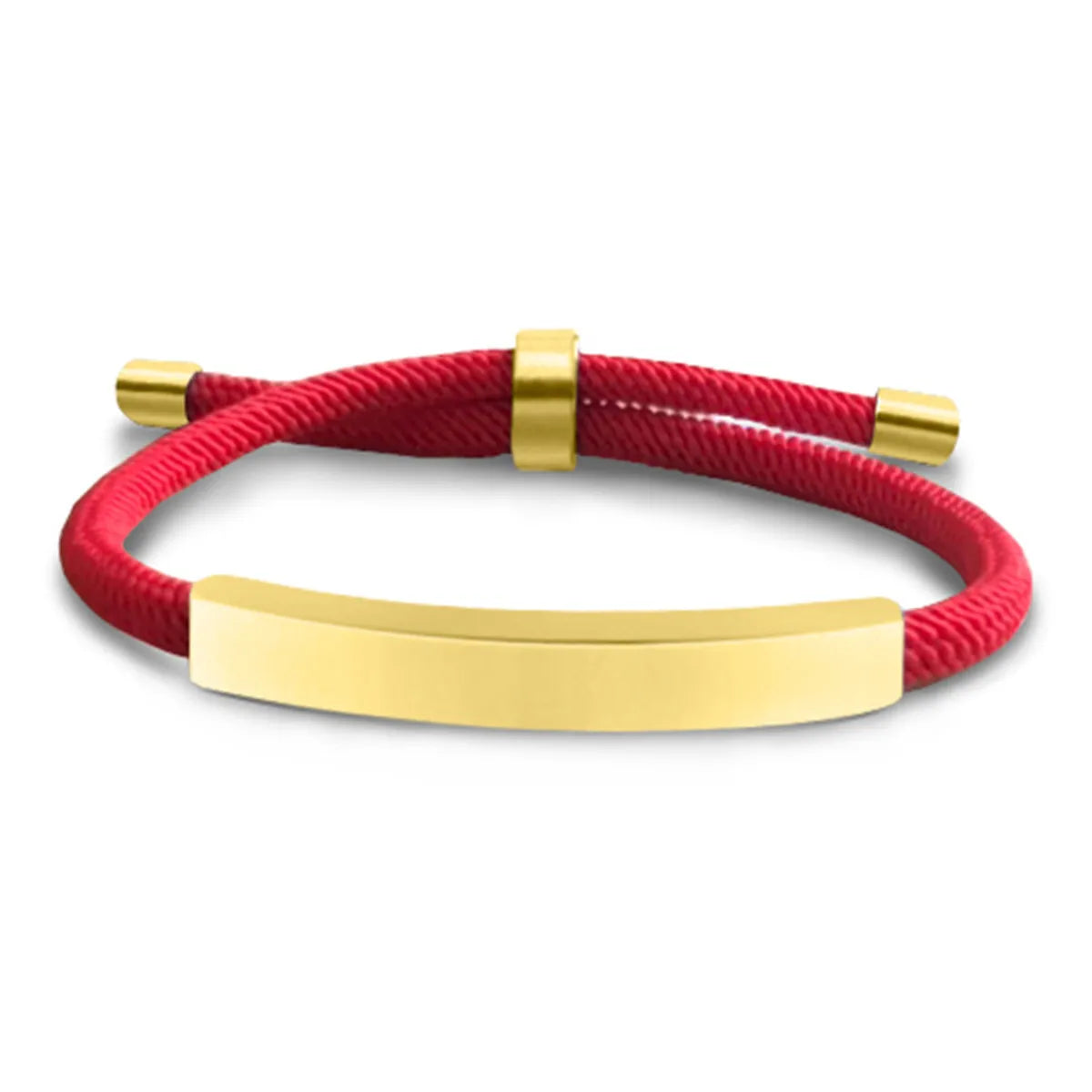 Red Rope Bracelet Gold