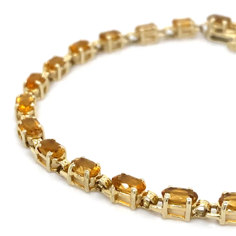 women's bracelets with clasp -Estate Citrine Bracelet