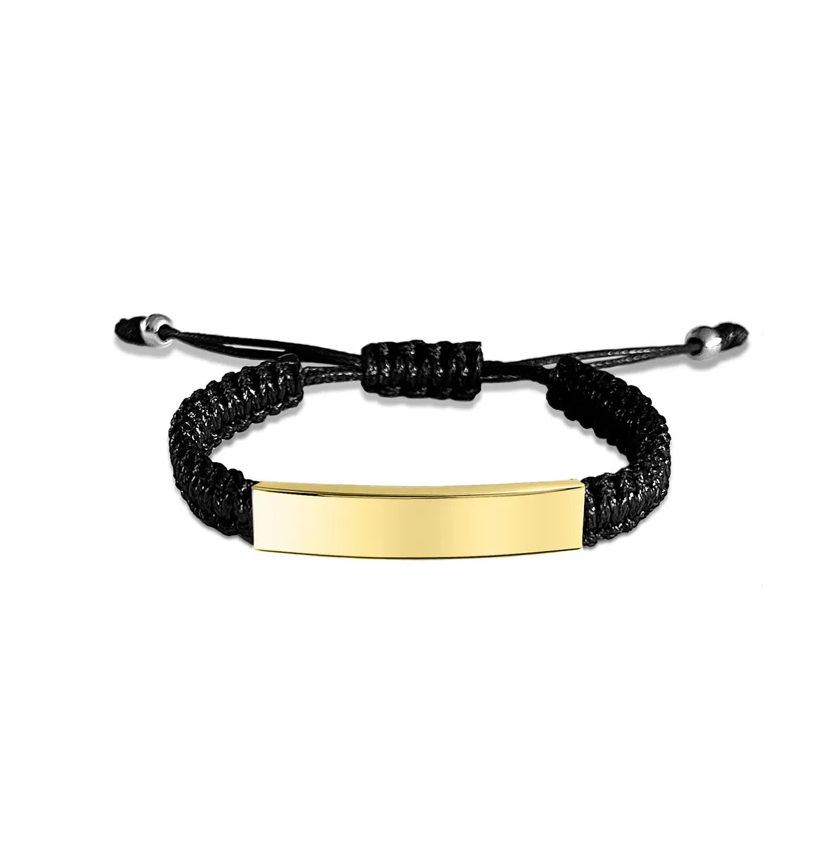 New Black Rope Woven Bracelet Gold