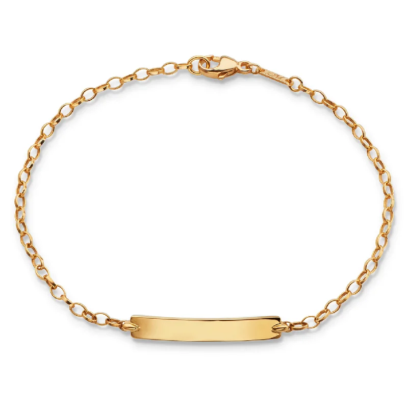 women's bracelets with twisted band -18K Yellow Gold Petite Poesy Bracelet