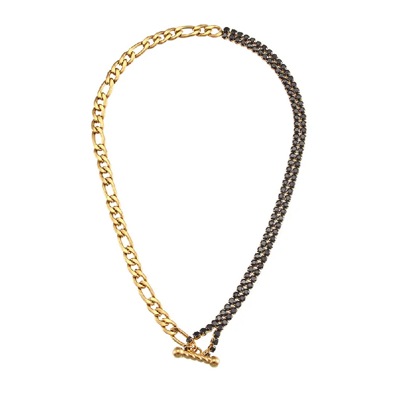 Necklace-Gold Black