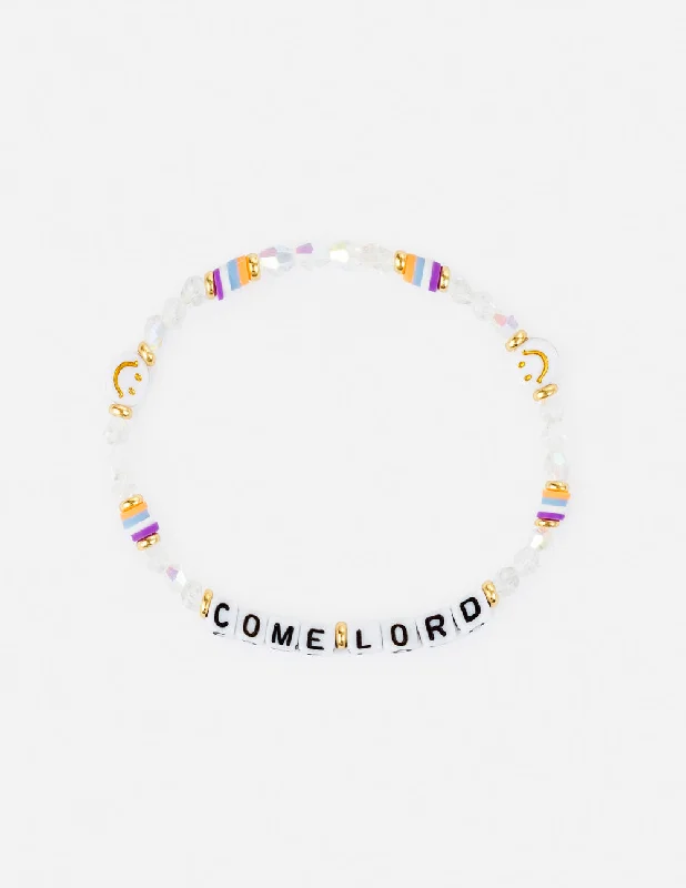 women's bracelets with festive flair -Come Lord Letter Bracelet