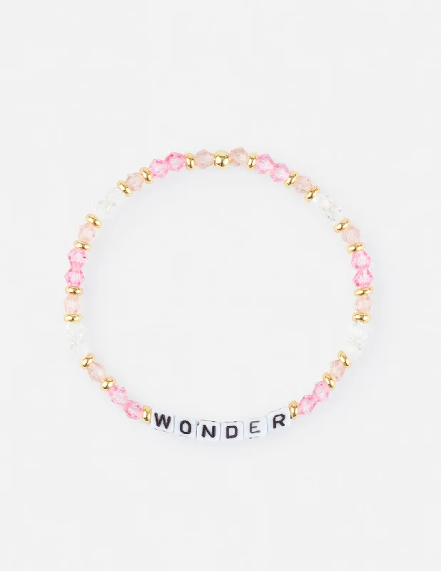 women's bracelets with gemstone clasp -Wonder Letter Bracelet