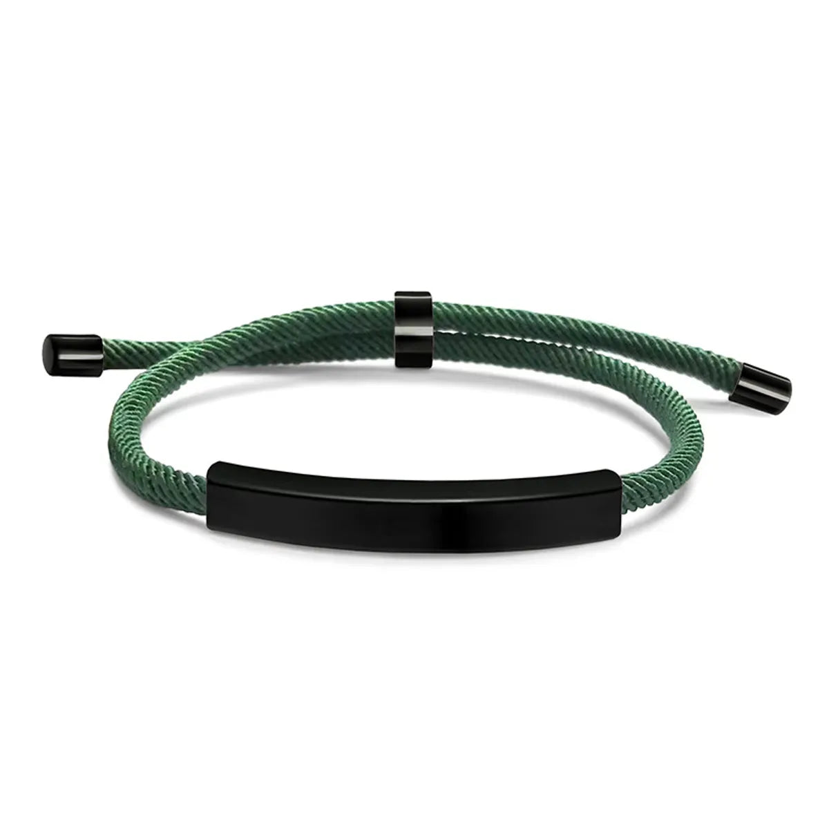 Green Rope Bracelet Black