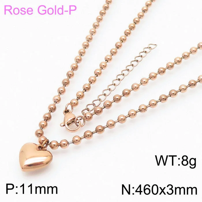 Rose Gold Necklace Kn234396-Z