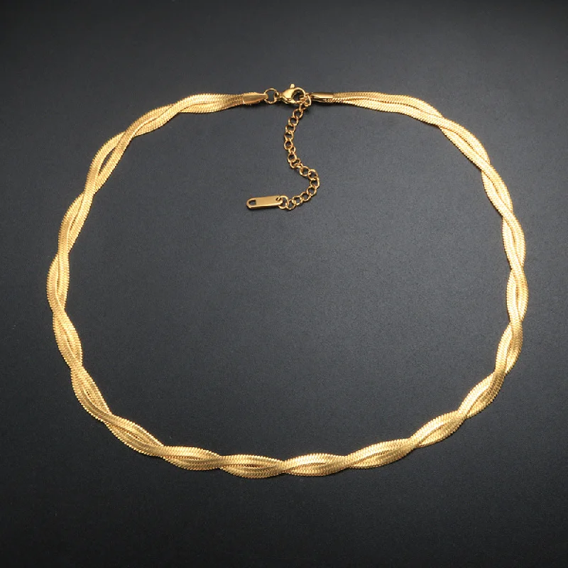 Jye35 Bracelet Gold Two-Strand Woven Gold