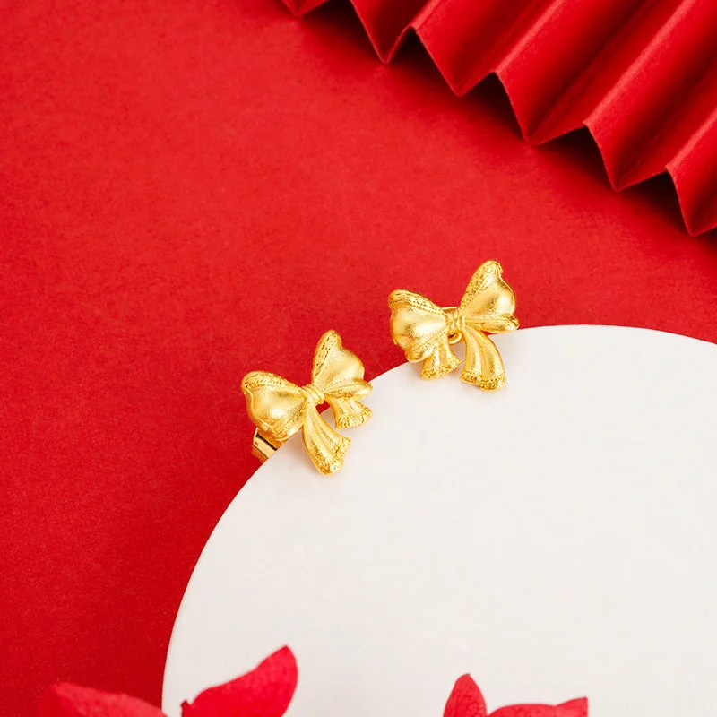 E2176 Bow Stud Earrings