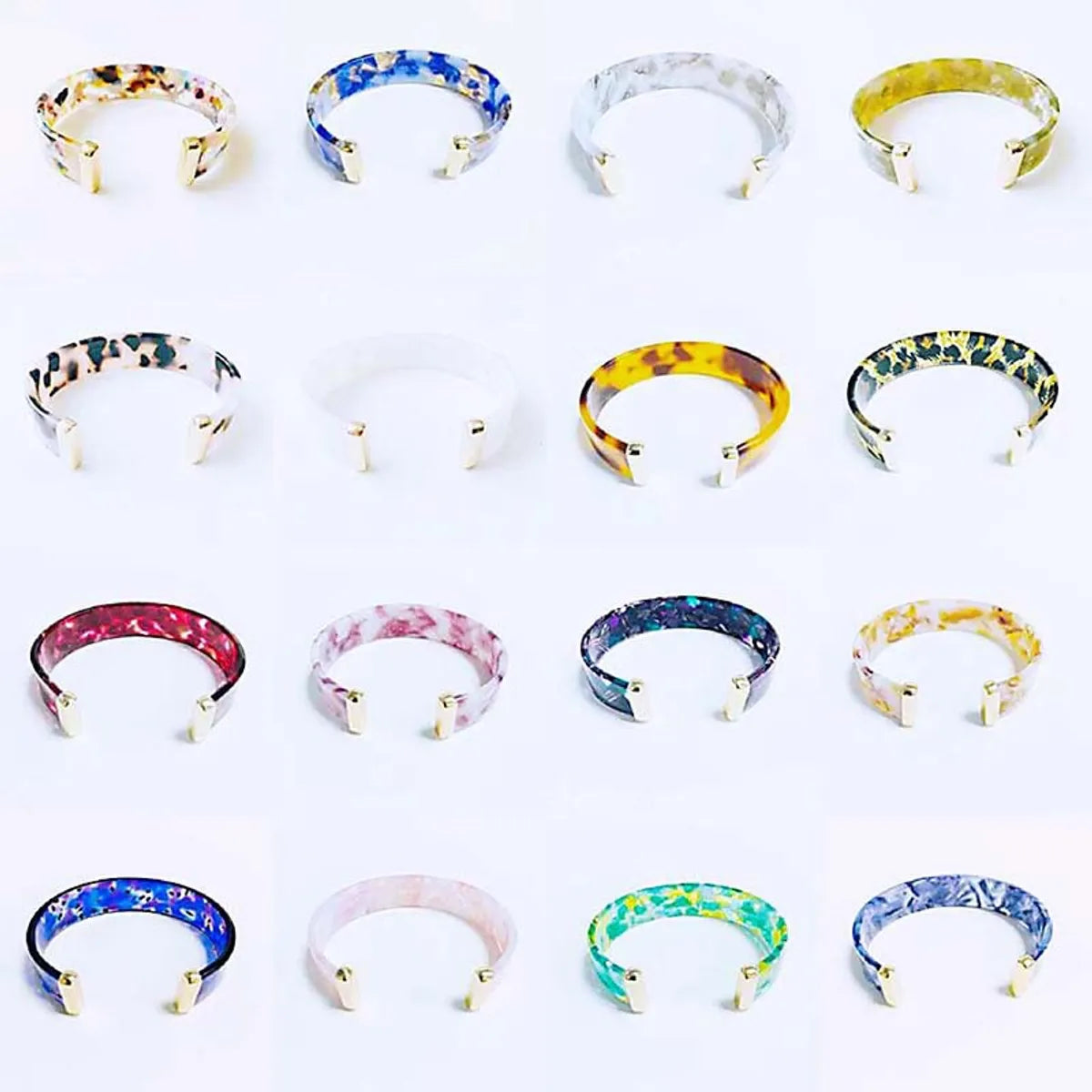 women's bracelets with ruby -Bohemian Leopard Arylic Resin Wholesale Cuff Bracelets