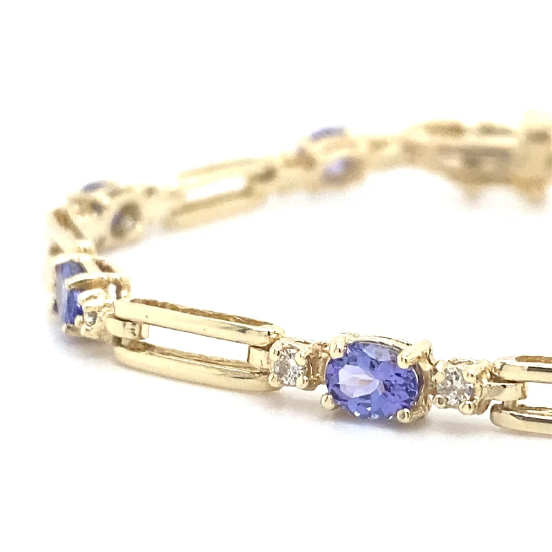 women's bracelets with adjustable size -Estate Tanzanite Bracelet