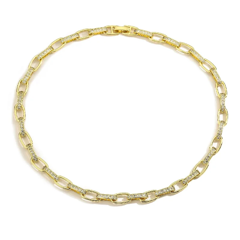 B39 Six-Claw Diamond Gold Necklace