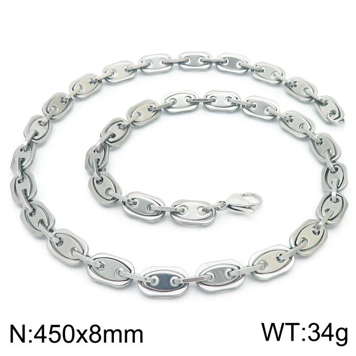 B Steel Necklace 45cm