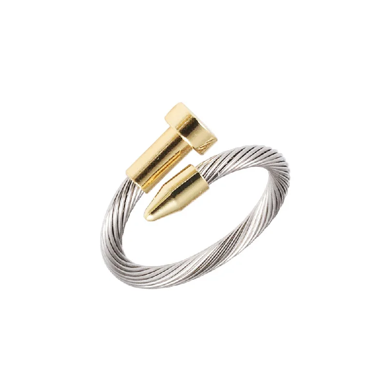 Silver Nail Bright Steel Wire Ring