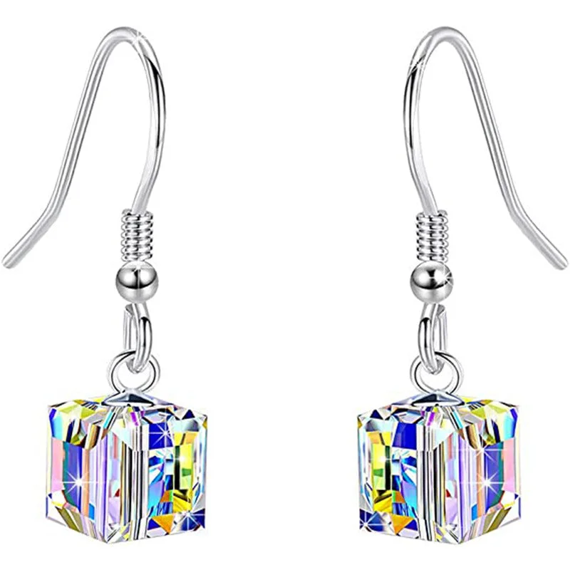 8mm Colorful Crystal-Earrings