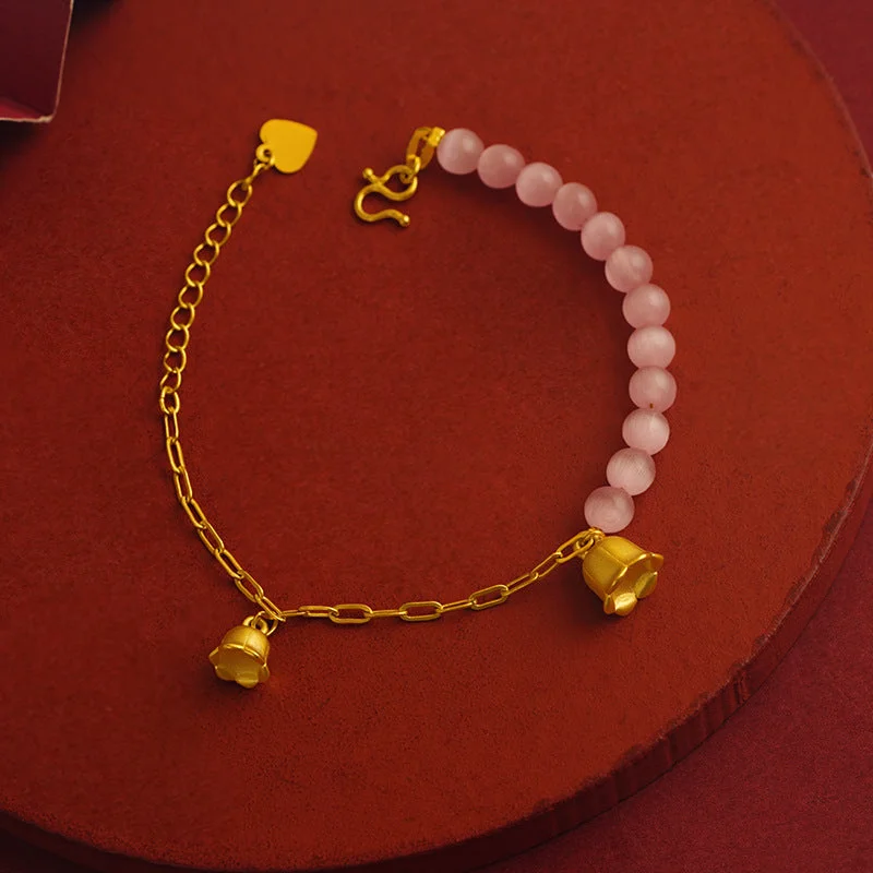 S2178 Lily-Pink Gemstone Bracelet