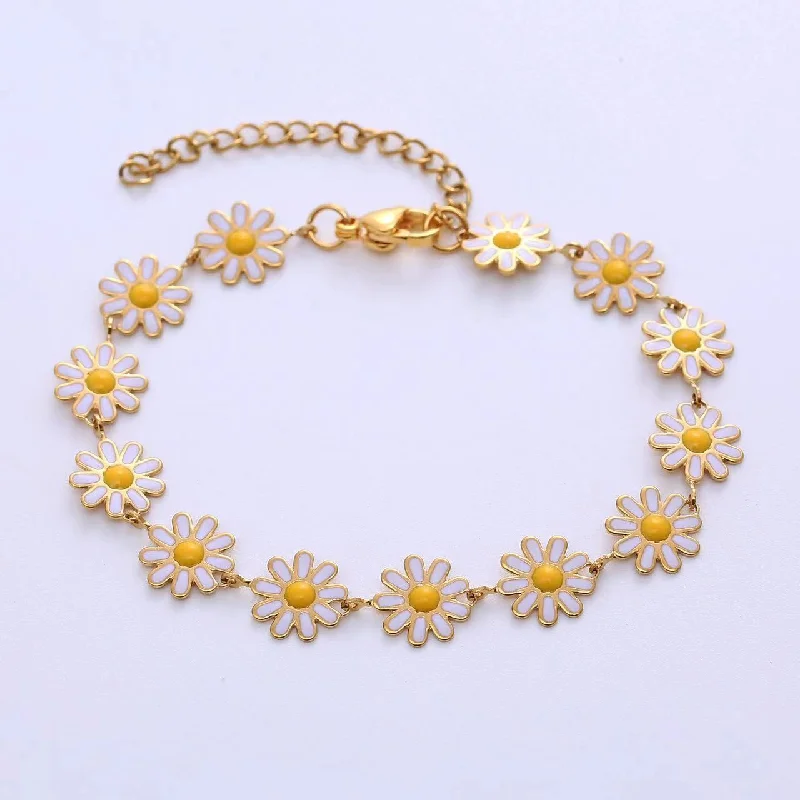 White Flower Bracelet