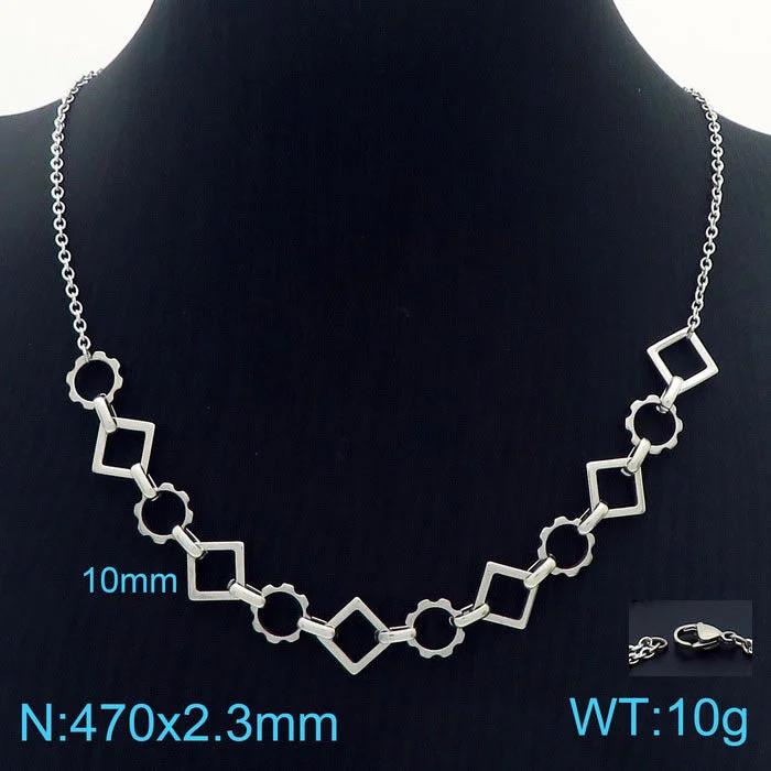 Steel Necklace Kn228928-Z