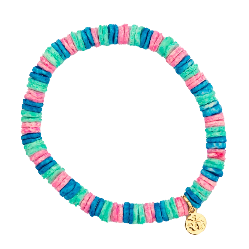 women's bracelets with chain link -Cotton Candy Sky Shell Bracelet