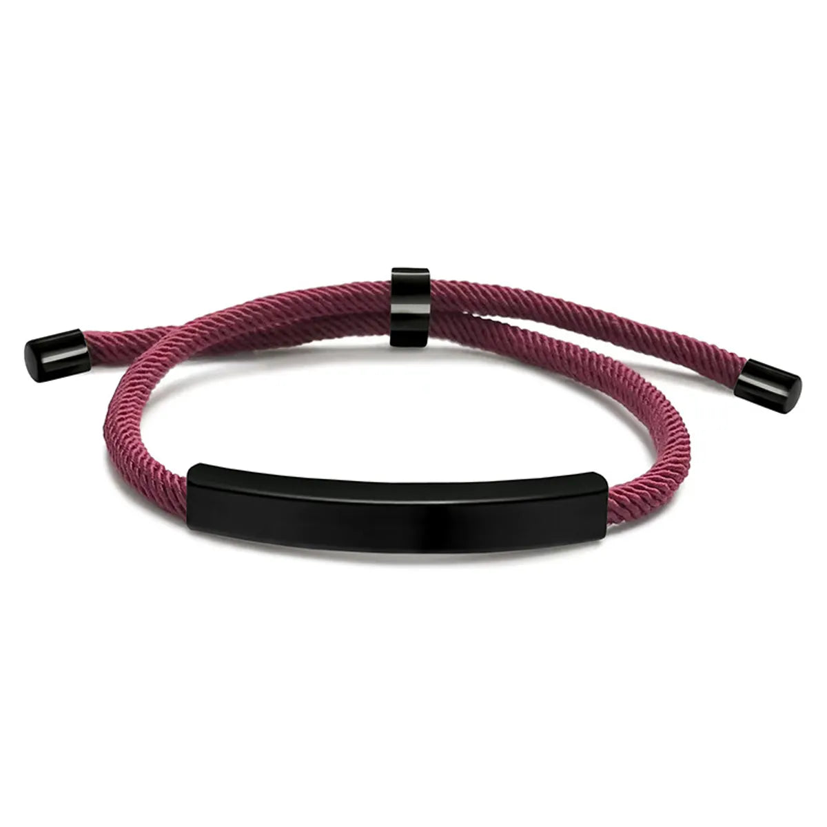 Wine Red Rope Bracelet Black