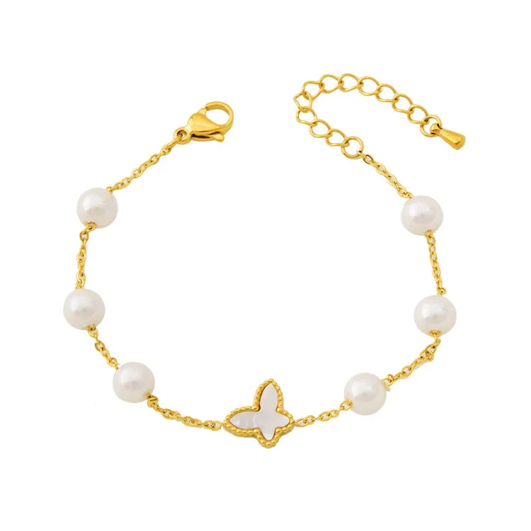 Pearl Butterfly Bracelet